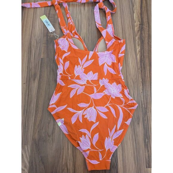 NWT Summersalt One-Piece Swimsuit sz 2 Tie Shoulder Summer Beach Swimming - Picture 4 of 8